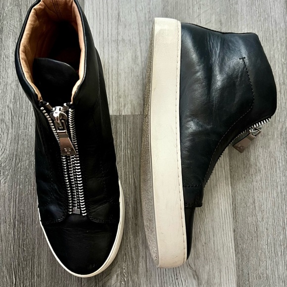 Lena by Frye double zip leather low top platform athletic shoes - Picture 7 of 10